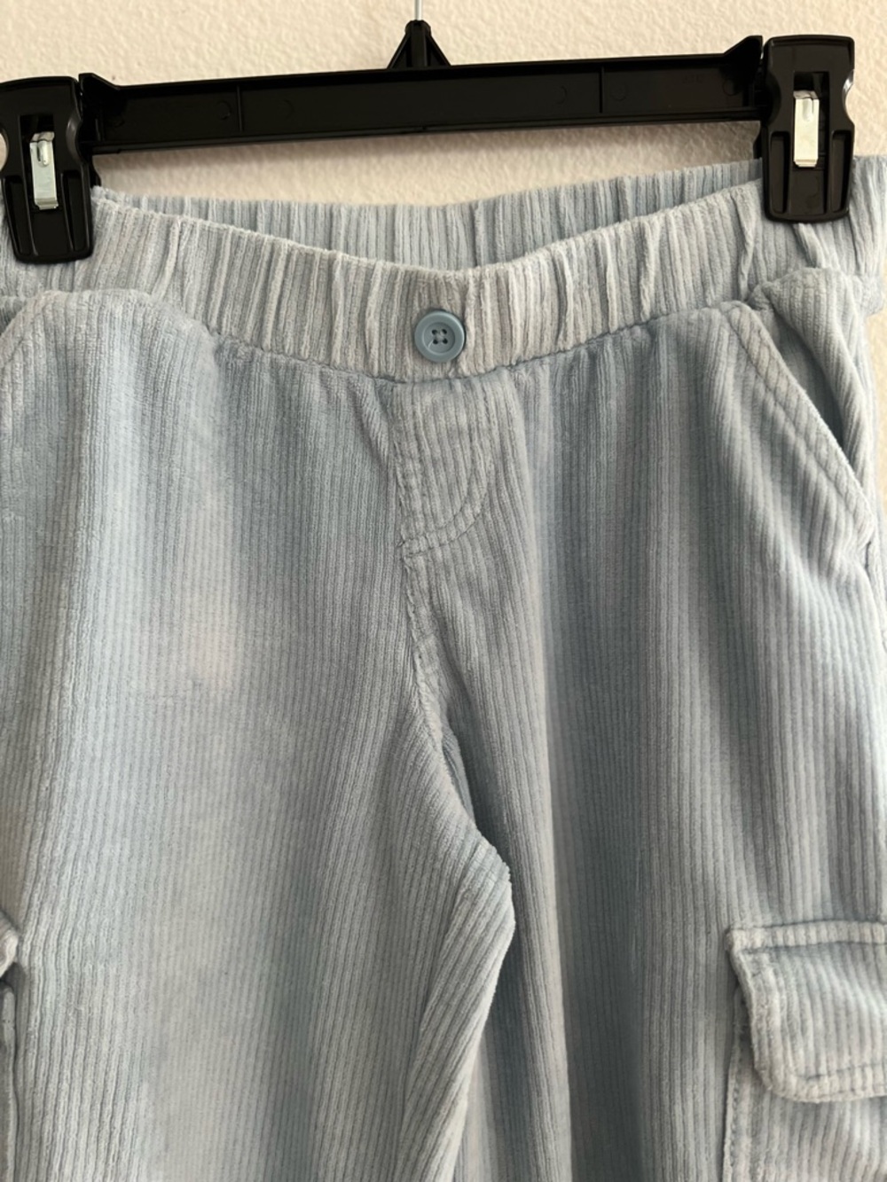 Cat & Jack Light Blue Corduroy Cargo Joggers - Picture 2 of 10